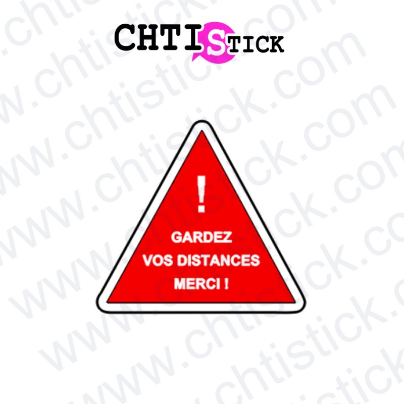 Gardez vos Distances voiture auto autocollant sticker adhesif sticker