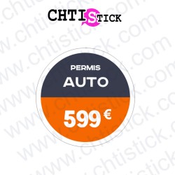 AUTOCOLLANT TARIF PERSO