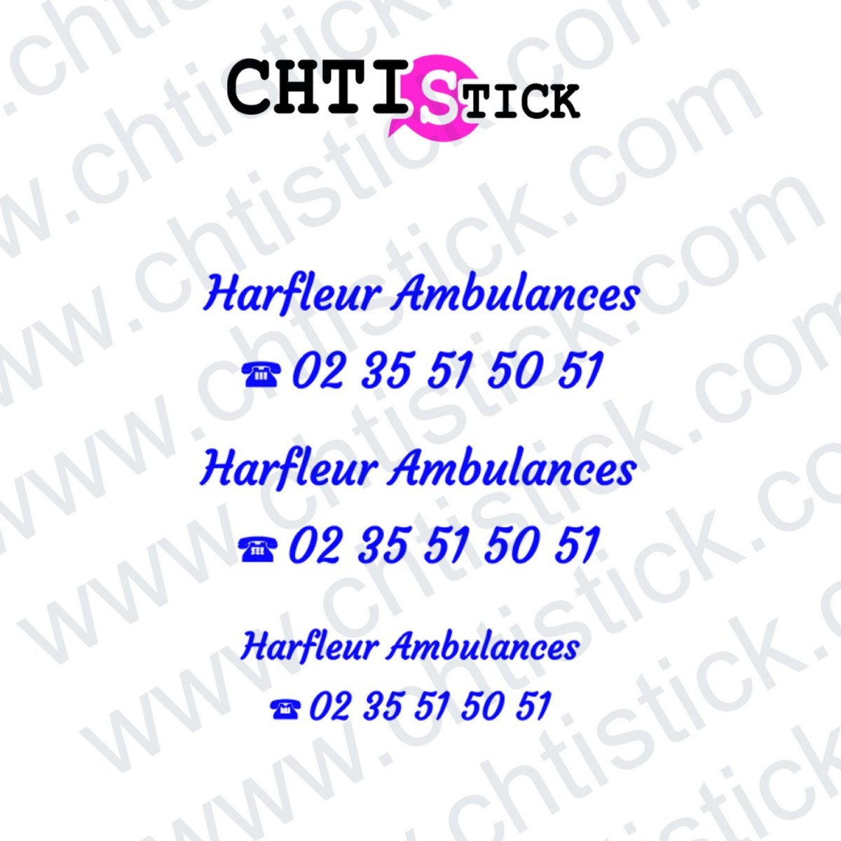 chtistick MARQUAGE AMBULANCES HARFLEUR VSL