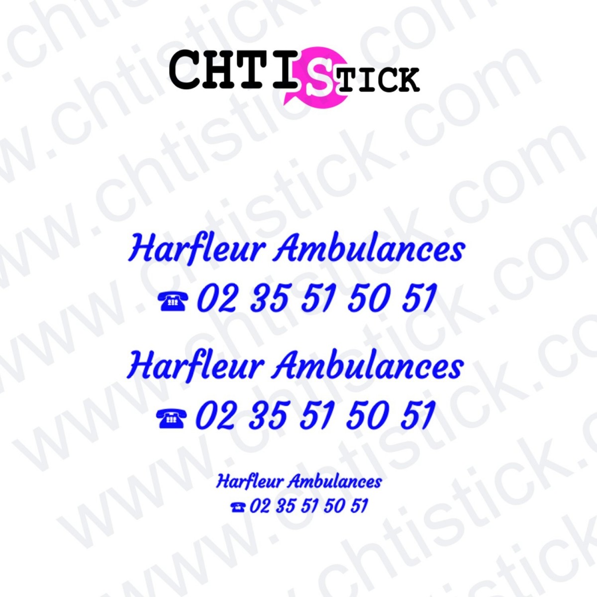 chtistick MARQUAGE AMBULANCES HARFLEUR PV