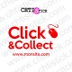 AUTOCOLLANT CLICK & COLLECT SS FOND