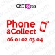 AUTOCOLLANT PHONE & COLLECT