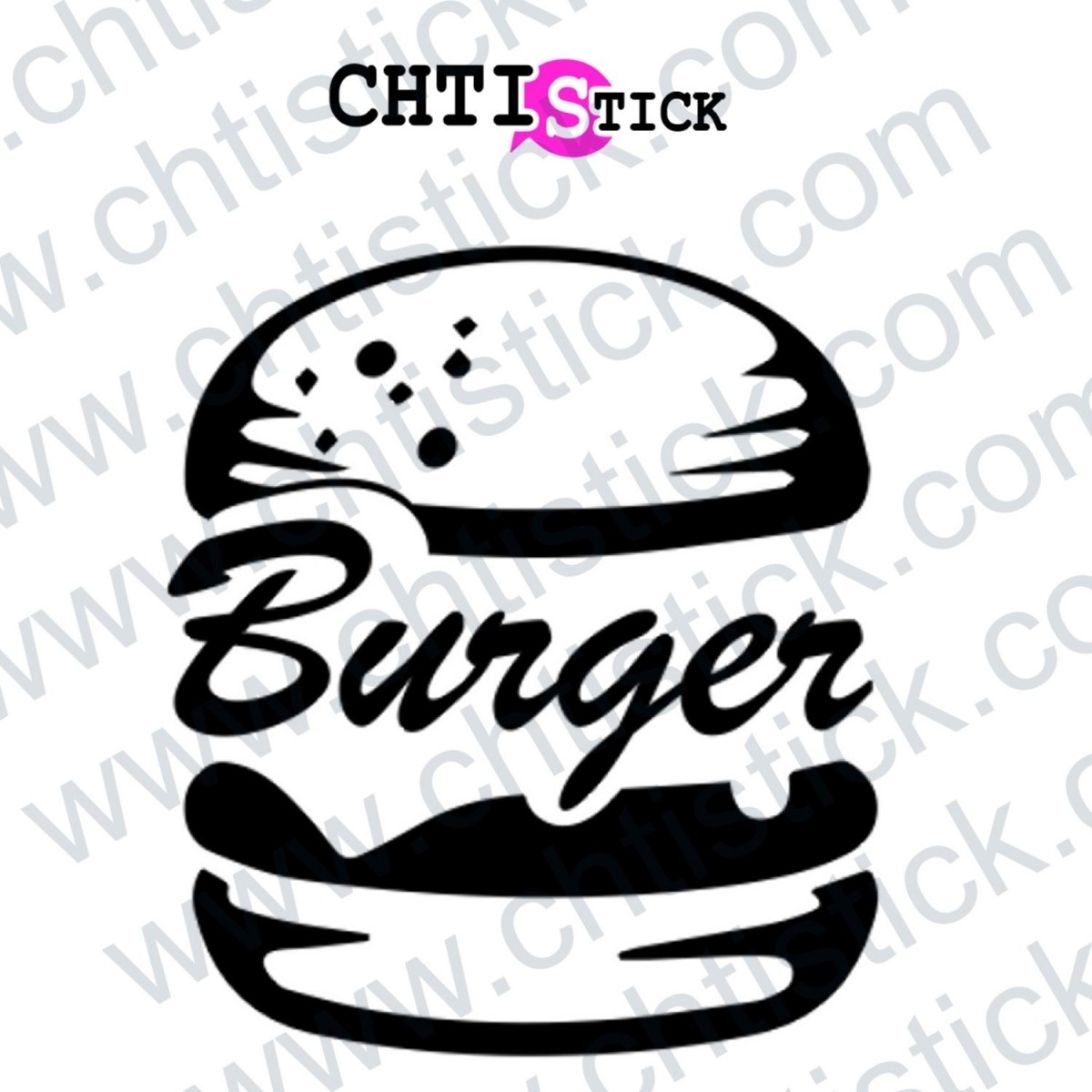 chtistick STICKERS ADHESIF BURGER