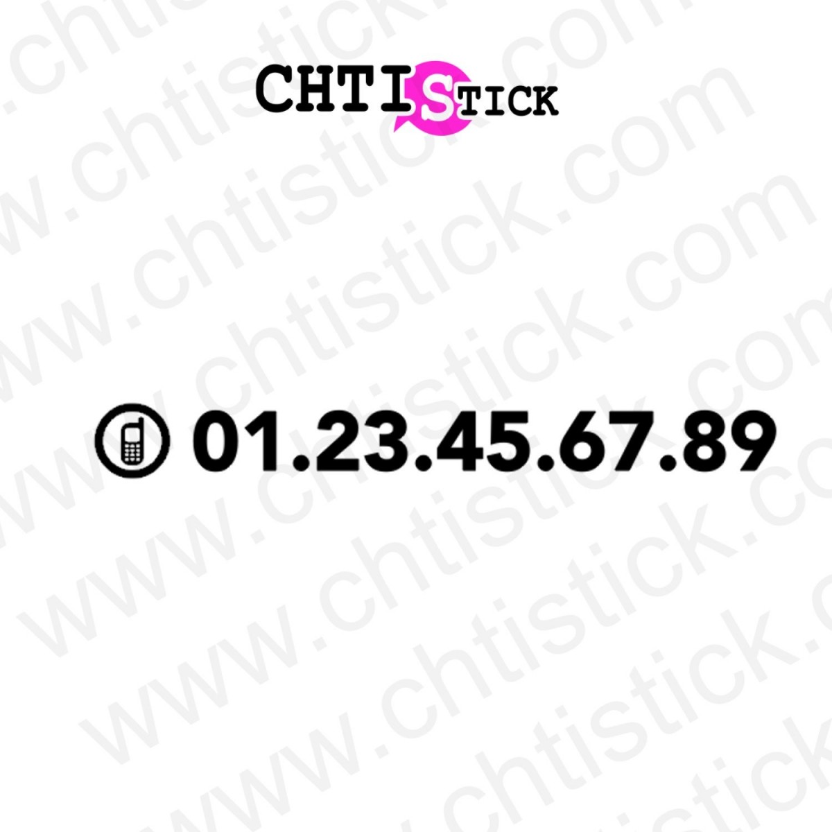 chtistick LETTRAGE ADHÉSIF TÉLÉPHONE 6