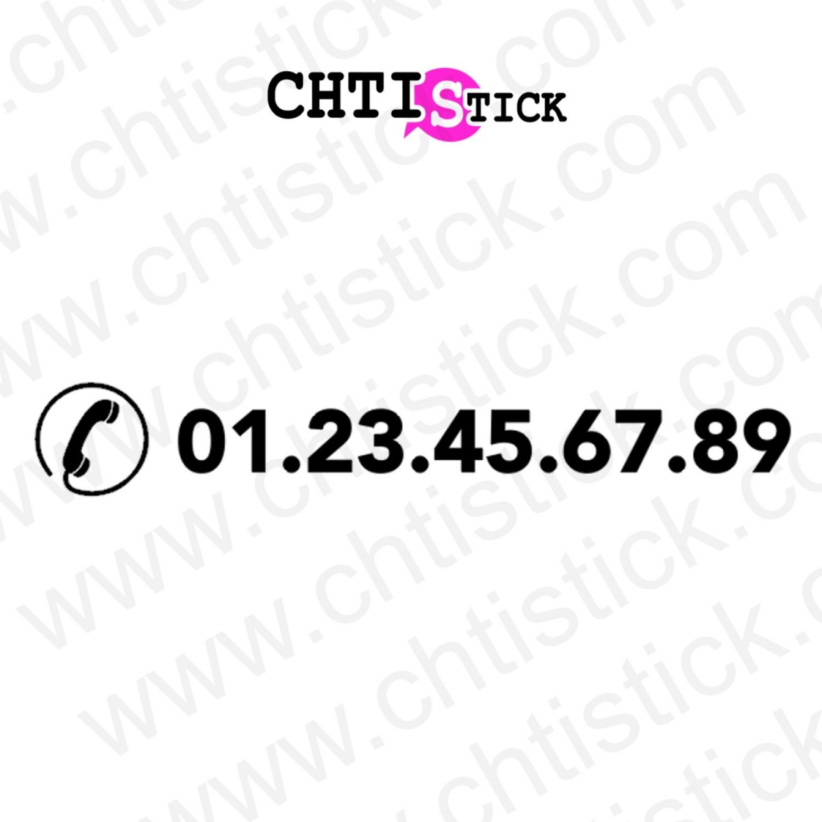 chtistick LETTRAGE ADHÉSIF TÉLÉPHONE 7