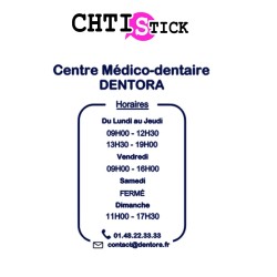 chtistick Autocollant vitrine heures d'ouverture cabinet