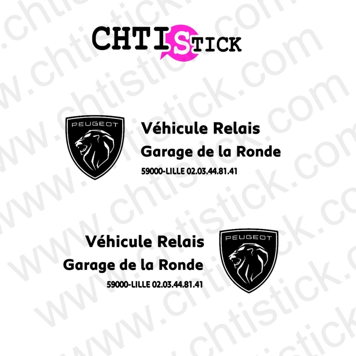 chtistick MARQUAGE VÉHICULE NEW LOGO PEUGEOT