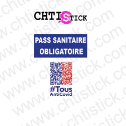 AUTOCOLLANT PASS SANITAIRE OBLIGATOIRE2