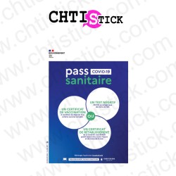 AUTOCOLLANT PASS SANITAIRE GOUV