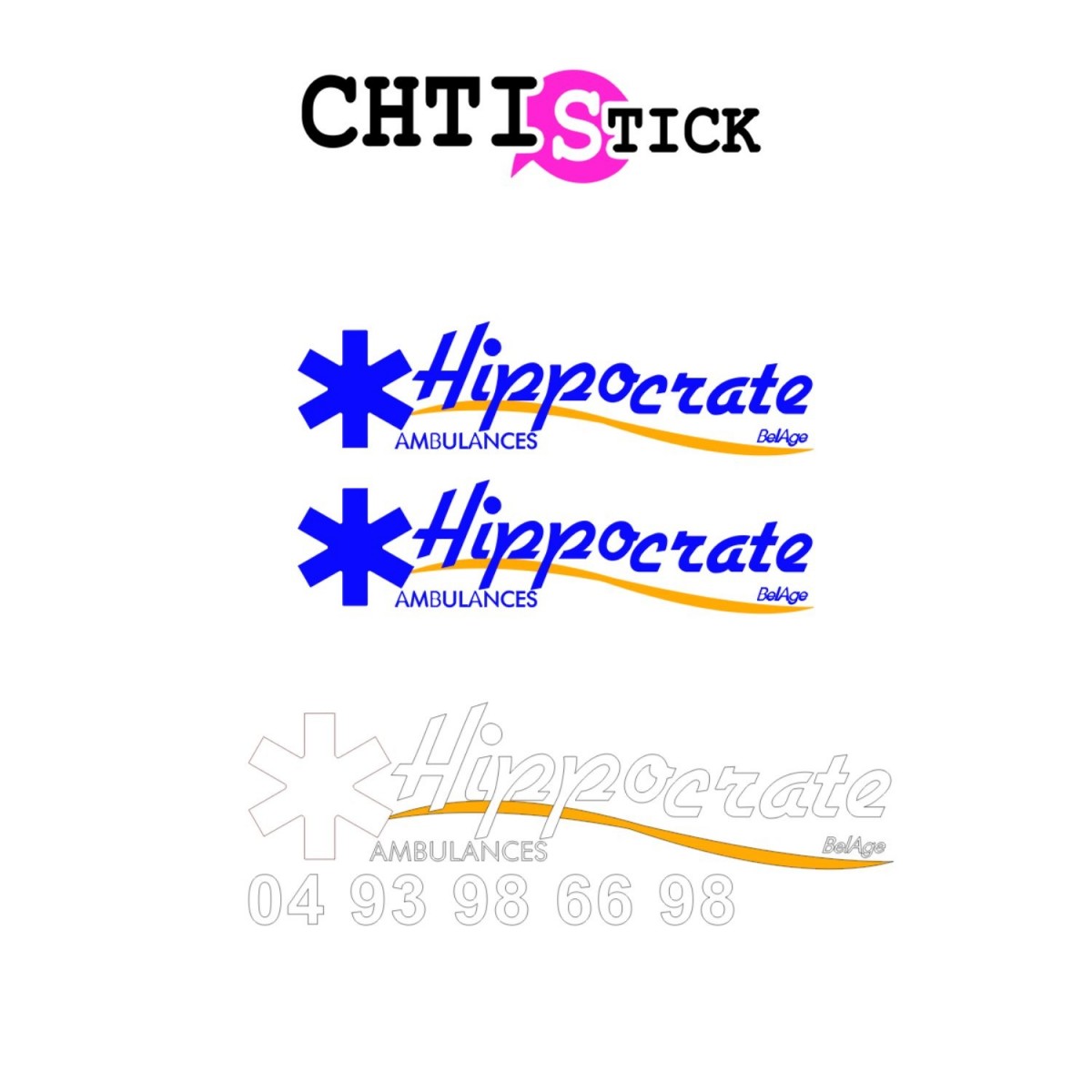 chtistick MARQUAGE AMBULANCE HIPPOCRATE