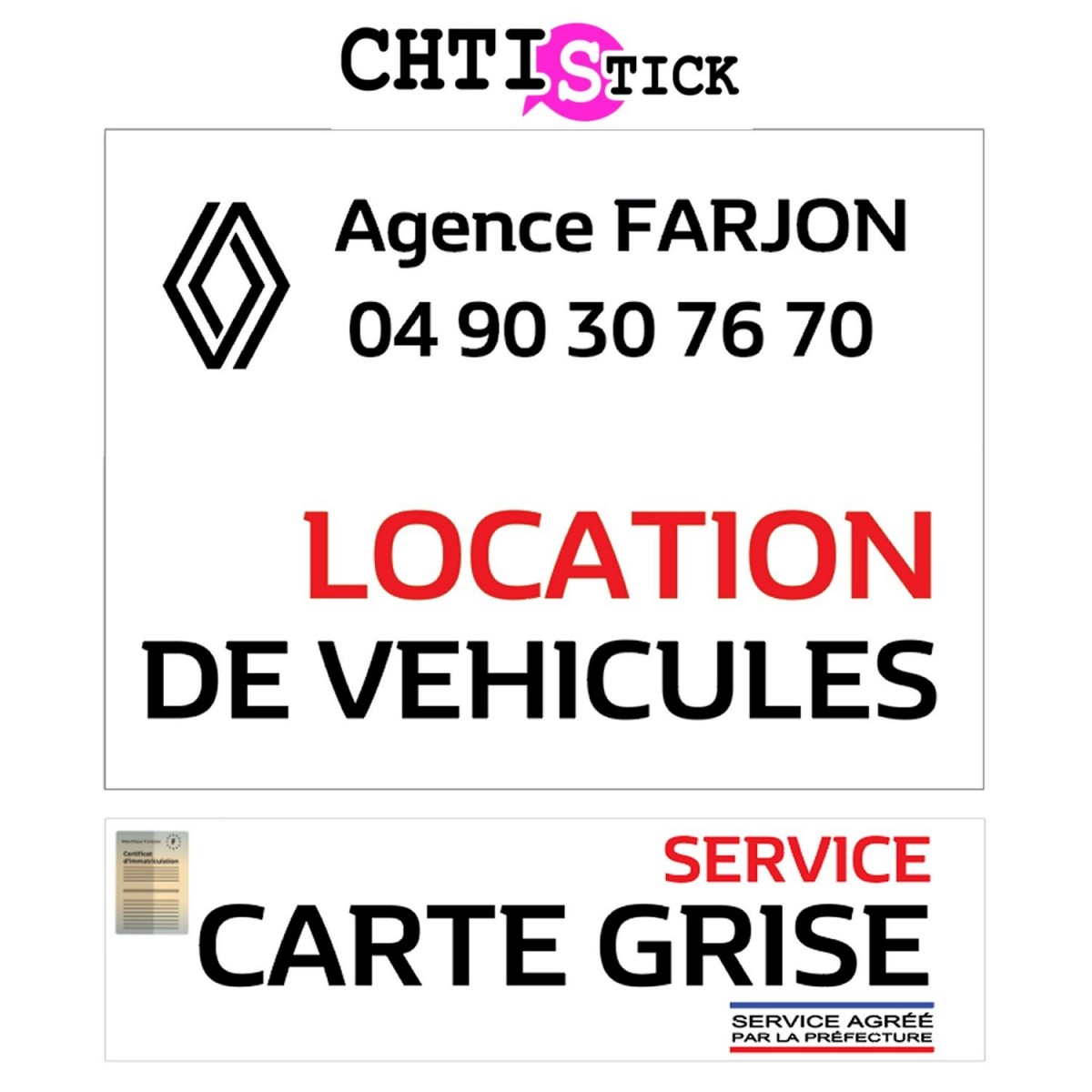 chtistick Autocollants Garage Farjon enseigne