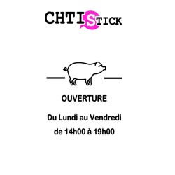 STICKERS HORAIRES BOUCHE COCHON