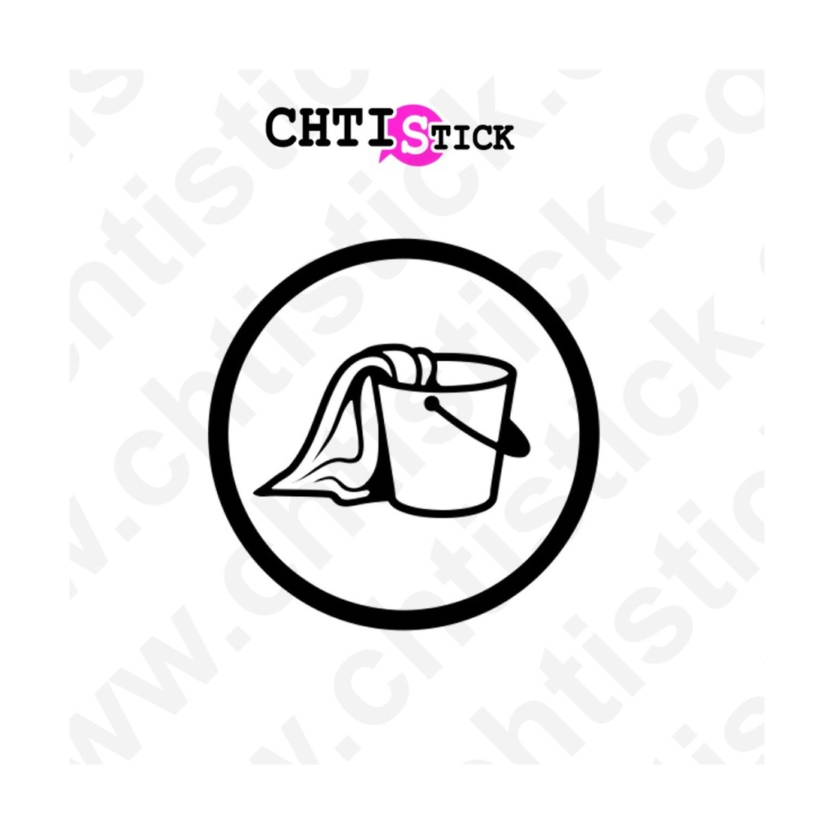 chtistick STICKER ICONE NETTOYAGE
