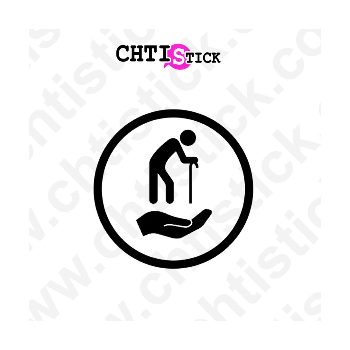 chtistick STICKER ICONE AIDE A LA PERSONNE