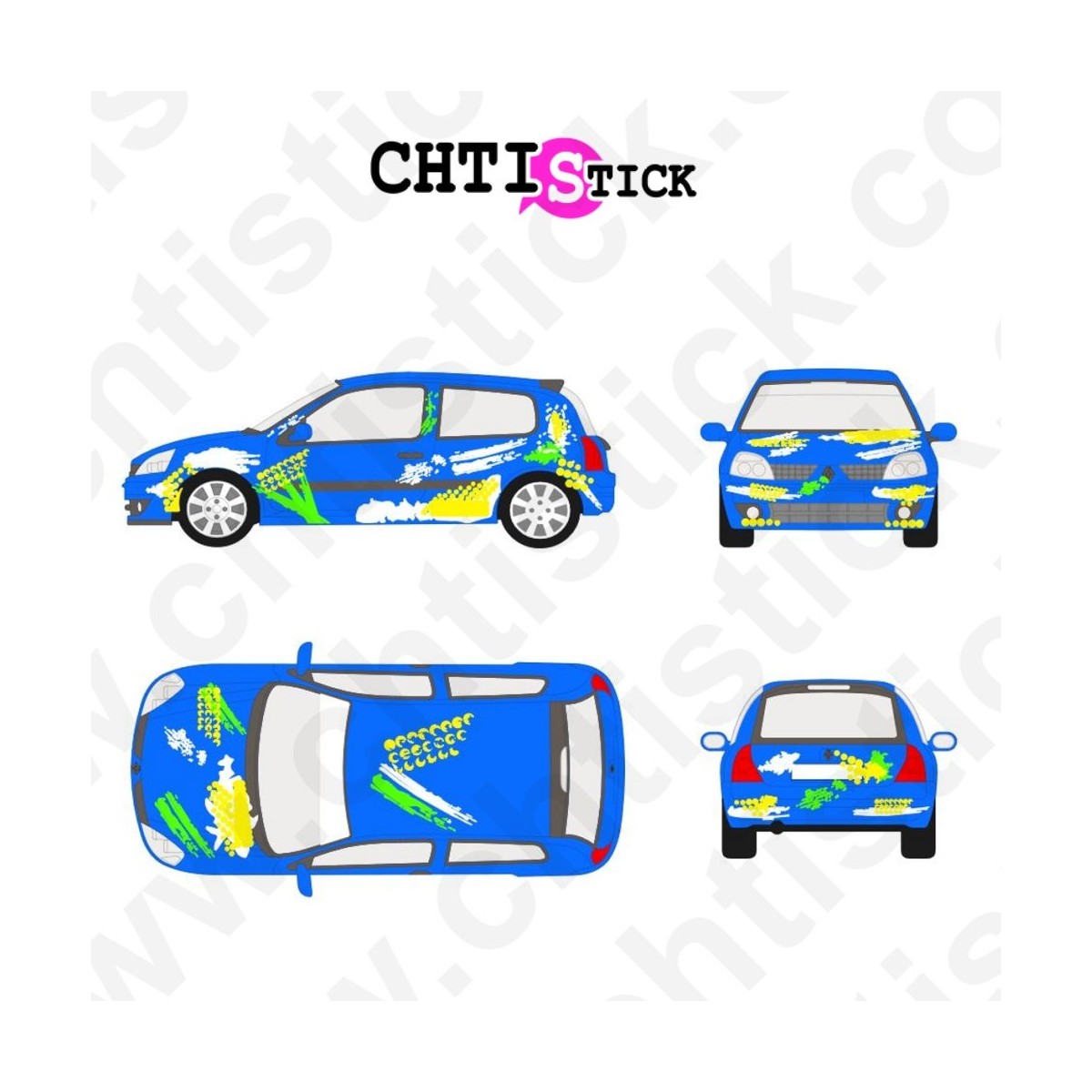 chtistick KIT DECO RALLYE CLIO PERSONNALISE