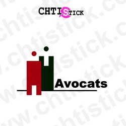 STICKER LOGO AVOCAT 2 COUL