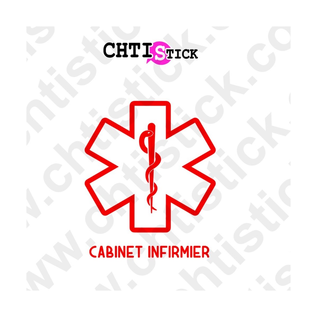 STICKER CADUCEE CREUSE TXT1