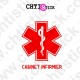 STICKER CADUCEE CREUSE TXT12