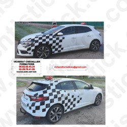 chtistick FLOCAGE AUTO ECOLE DAMIER 