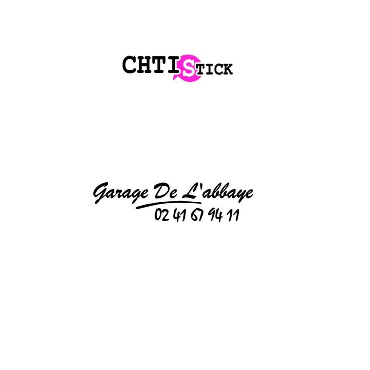 200 autocollants signature garage de l'abbaye