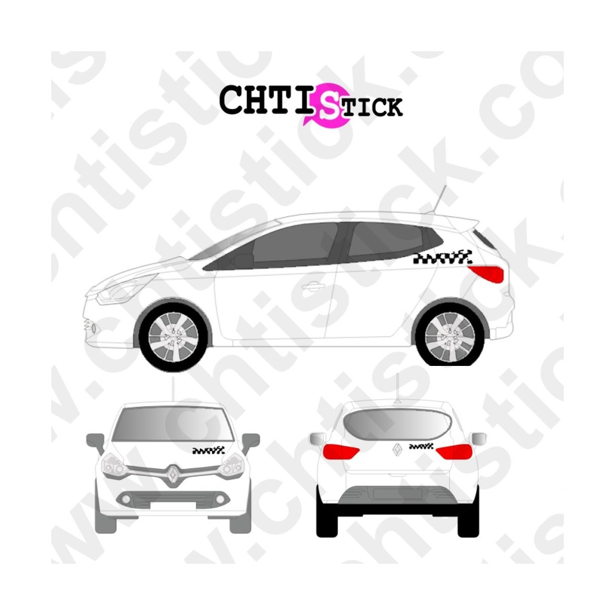 chtistick KIT MARQUAGE AUTO-ÉCOLE DECO3