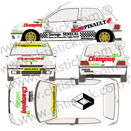 Kit DECO RALLYE CLIO PERSO CHAMPION