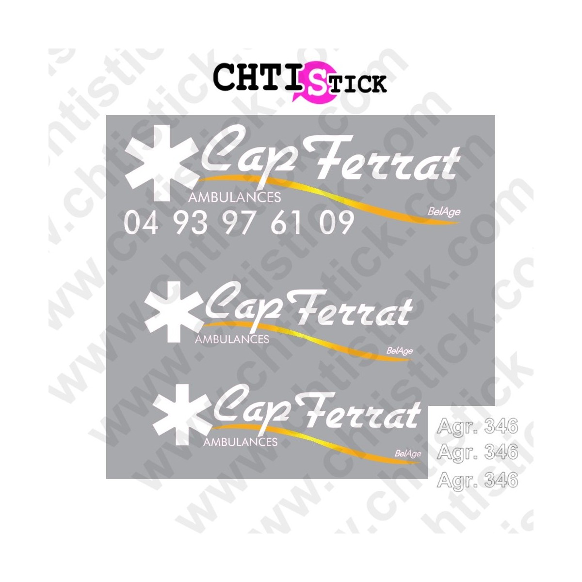 chtistick MARQUAGE AMBULANCE CAP FERRAT