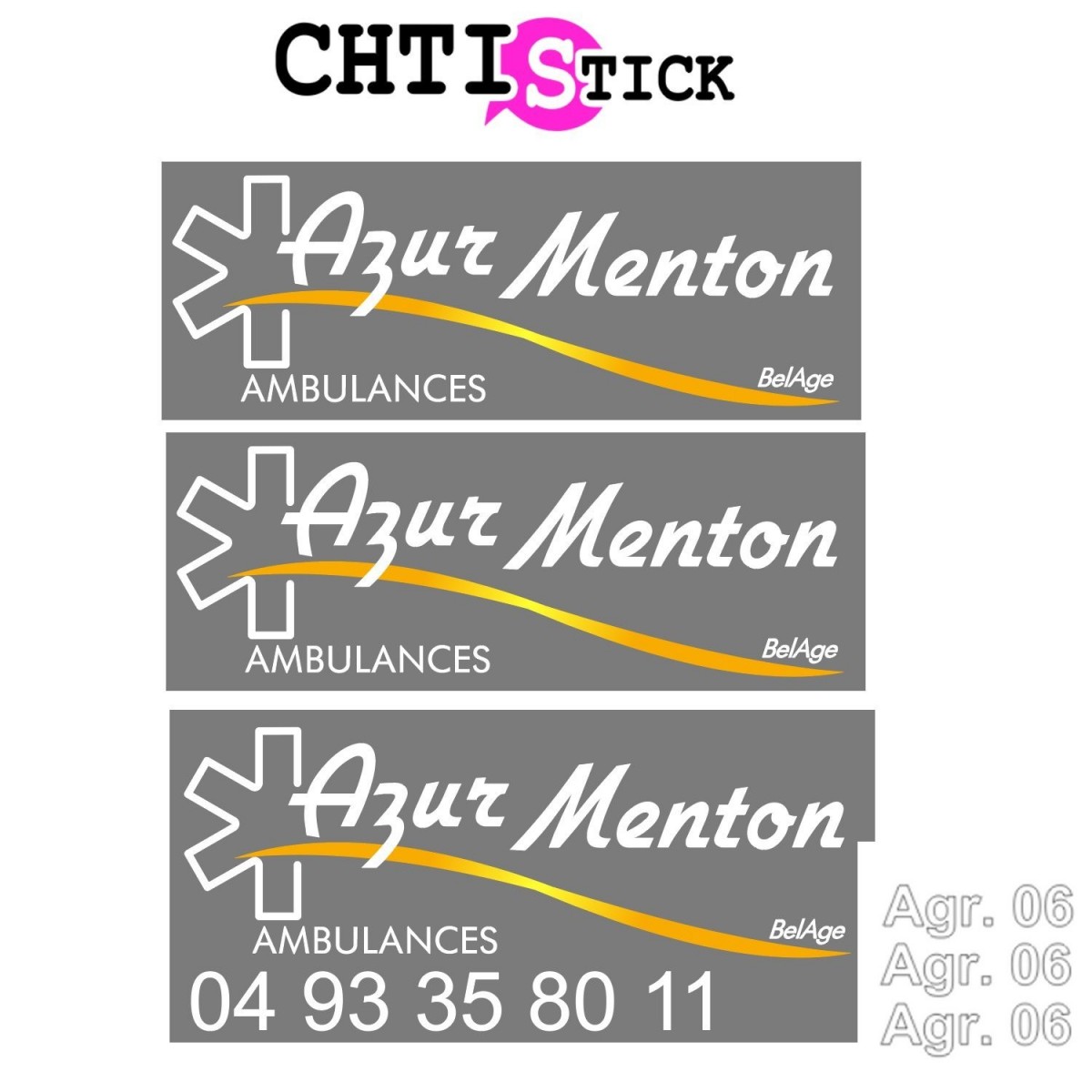 chtistick MARQUAGE AMBULANCE AZUR MENTON