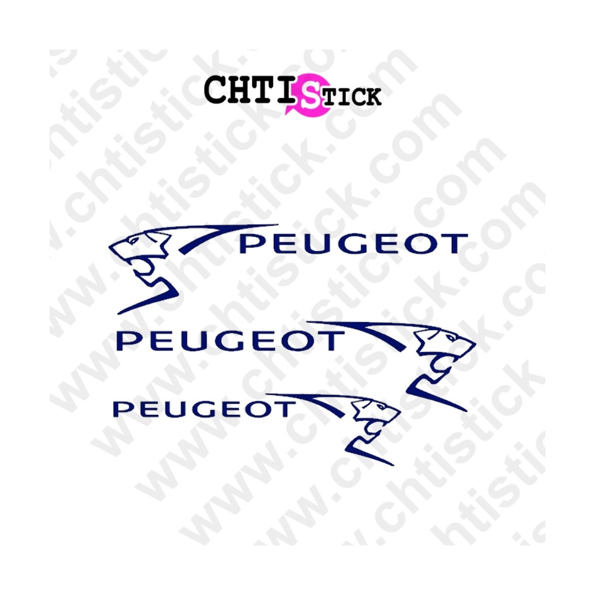 LOT 3 AUTOCOLLANTS PEUGEOT