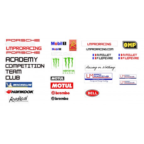 LOT AUTOCOLLANTS SPONSORS LMPPRO