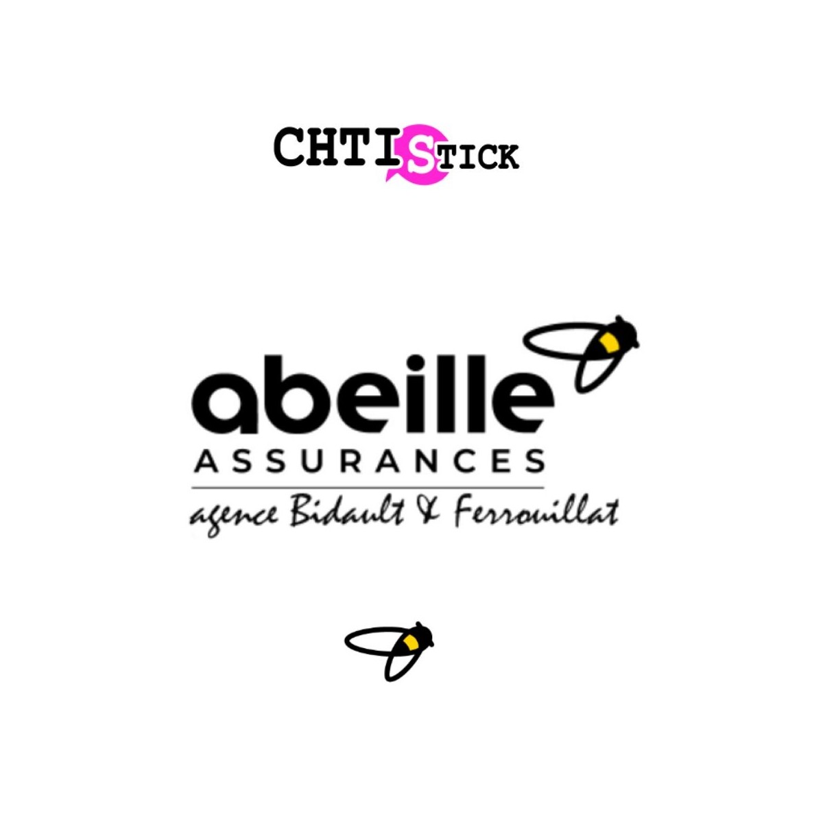 chtistick AUTOCOLLANTS PERSONNALISES ABEILLE