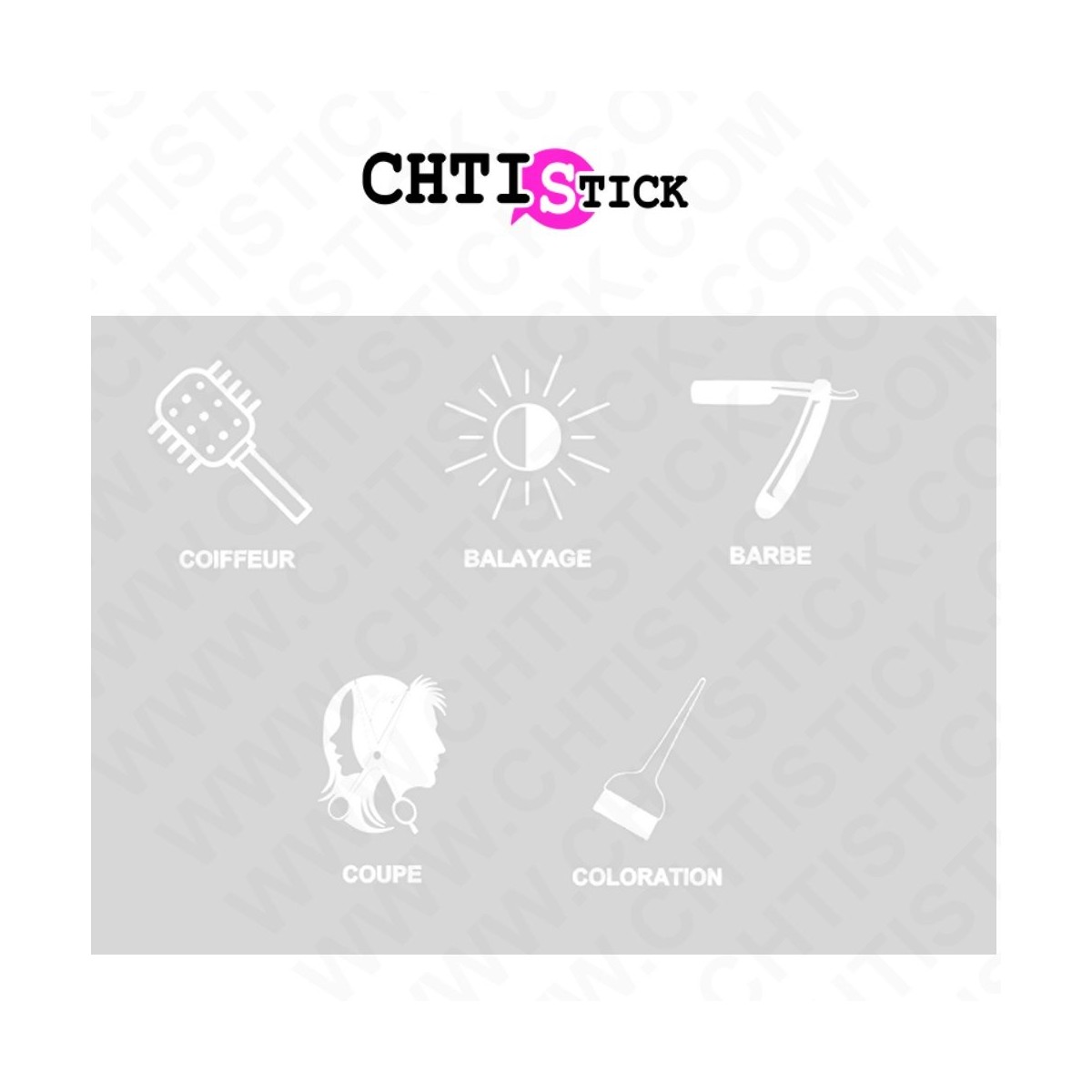 chtistick LOT DE 5 ICONES COIFFEUR