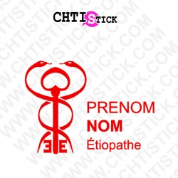 STICKERS CADUCEE ETIOPATHIE TXT