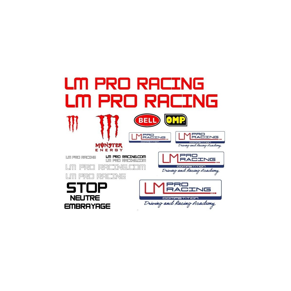 LOT AUTOCOLLANTS SPONSORS LMPRO2