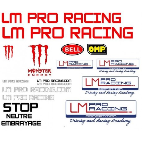 LOT AUTOCOLLANTS SPONSORS LMPRO2