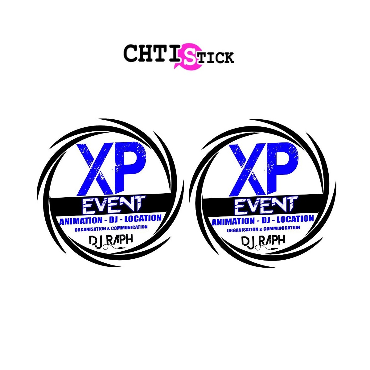 2 AUTOCOLLANTS PERSONNALISES