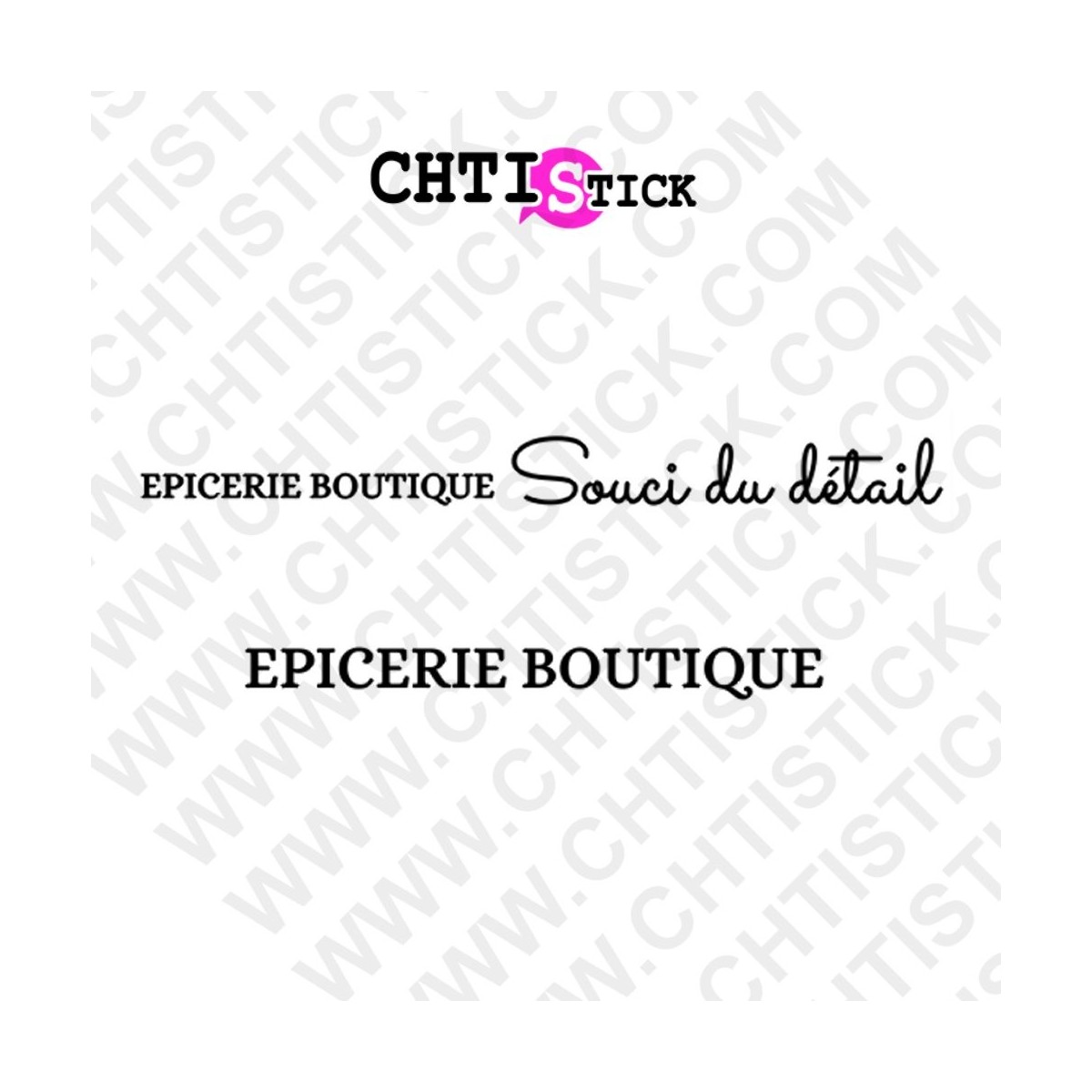 AUTOCOLLANT PERSONNALISE EPICERIE