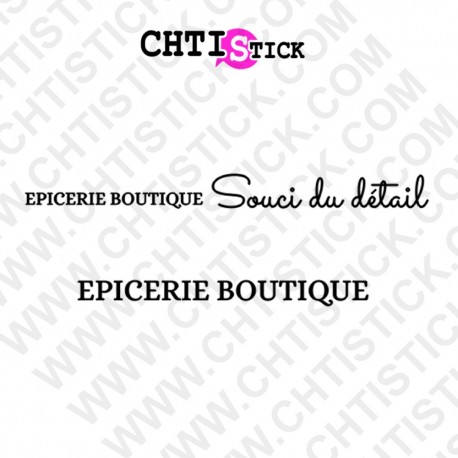 AUTOCOLLANT PERSONNALISE EPICERIE