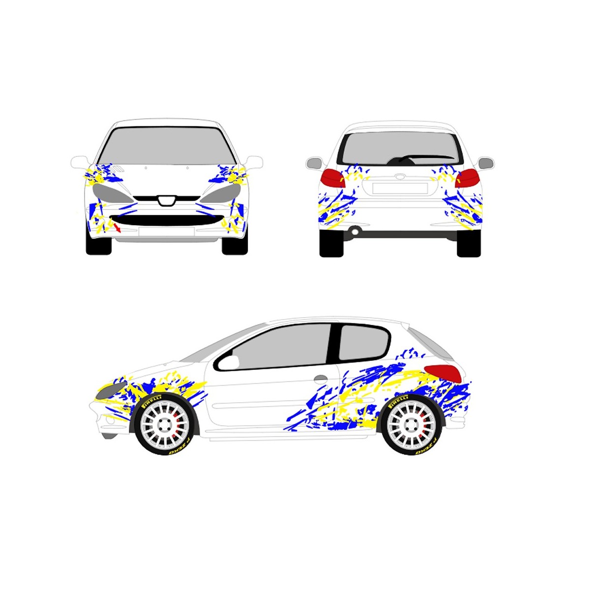 chtistick KIT DECO RALLYE 206 alexis