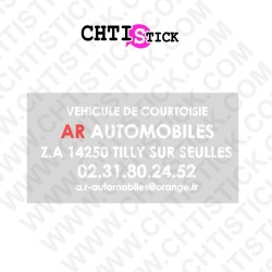 MARQUAGE VITRE ARRIERE AR AUTO