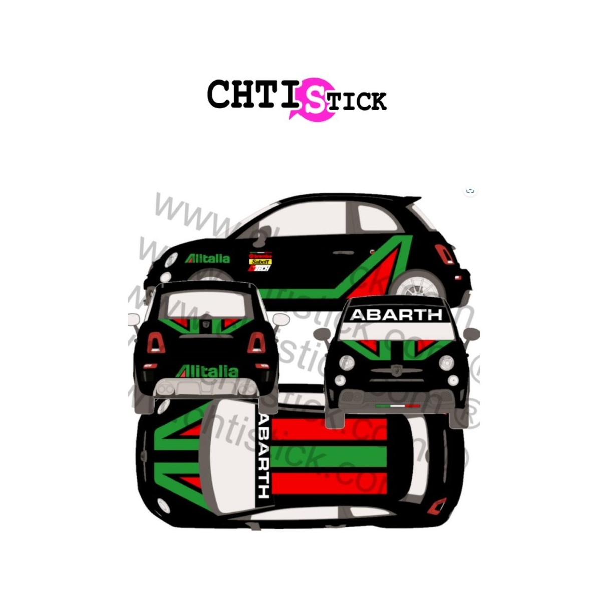 chtistick KIT DECO FIAT ABARTH ALITALIA V2