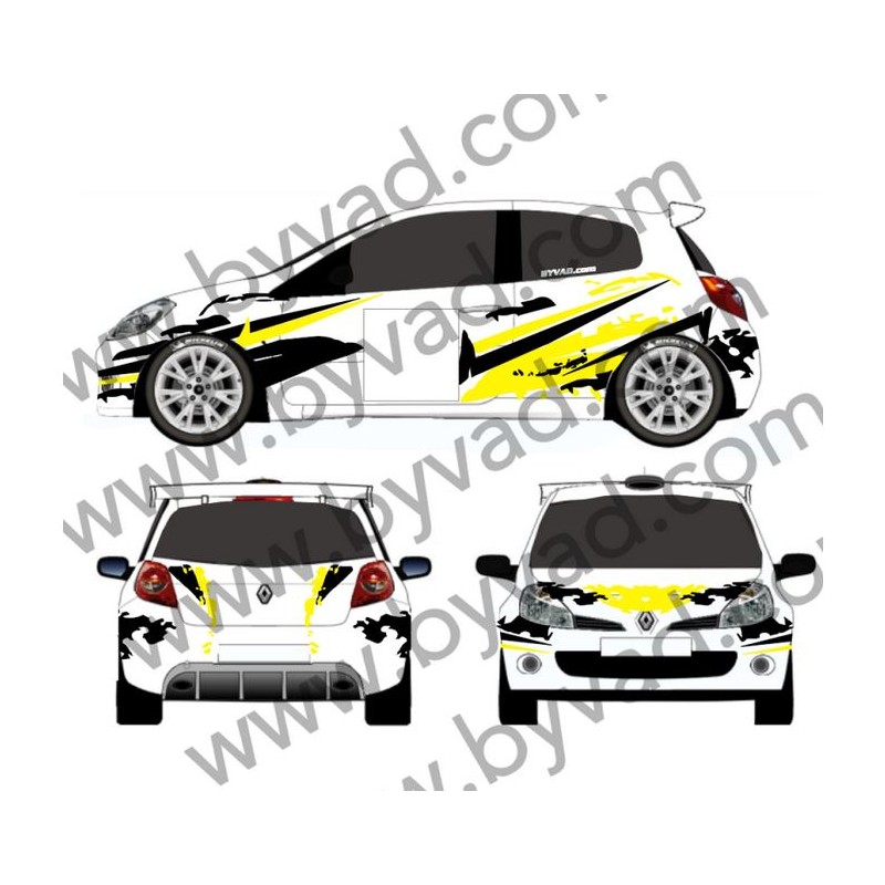 Kit déco rallye - Stickers (toutes marques) personnalisable