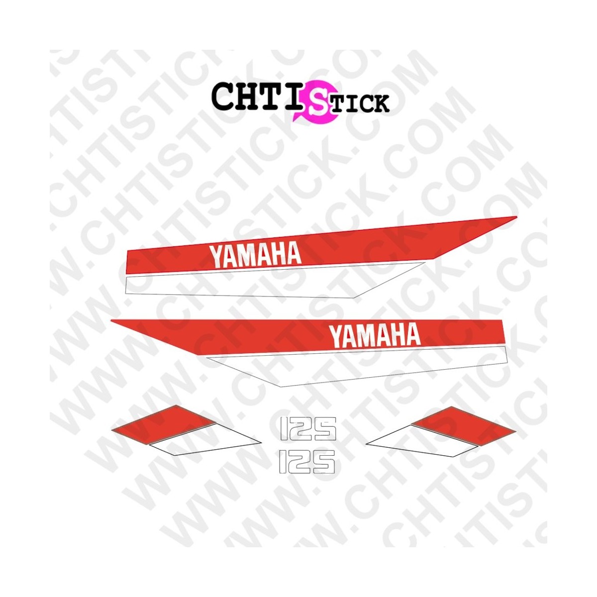STICKERS YAMAHA 125 DTMX 80 BR
