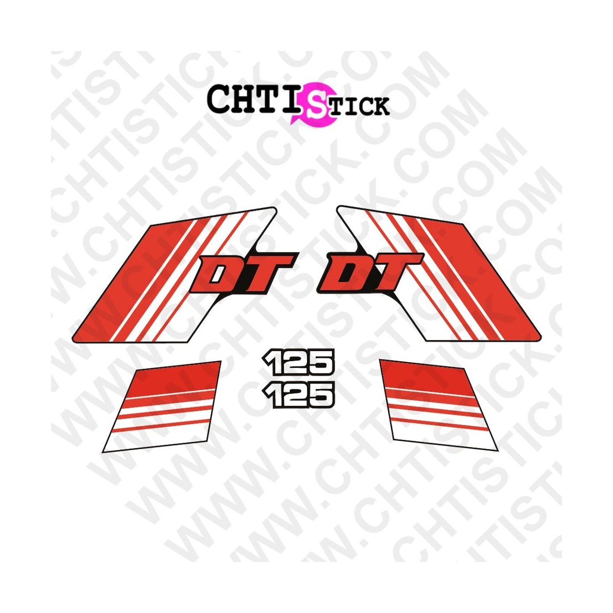 chtistick STICKERS YAMAHA 125 DTMX 81 RB
