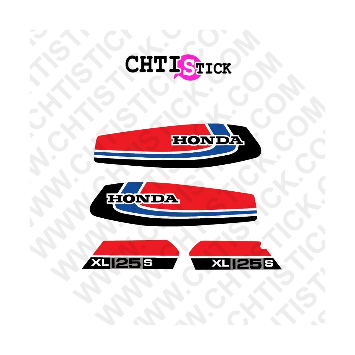 AUTOCOLLANT HONDA 125 XLS 79 