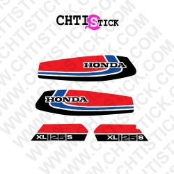 AUTOCOLLANT HONDA 125 XLS 79 R