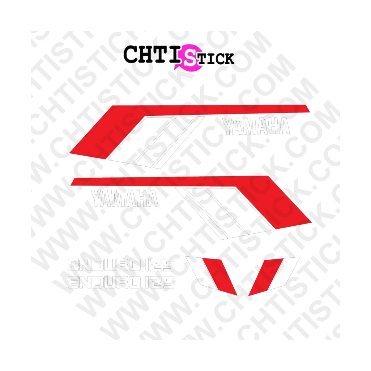 chtistick STICKERS YAMAHA 125 DTMX 79 RB