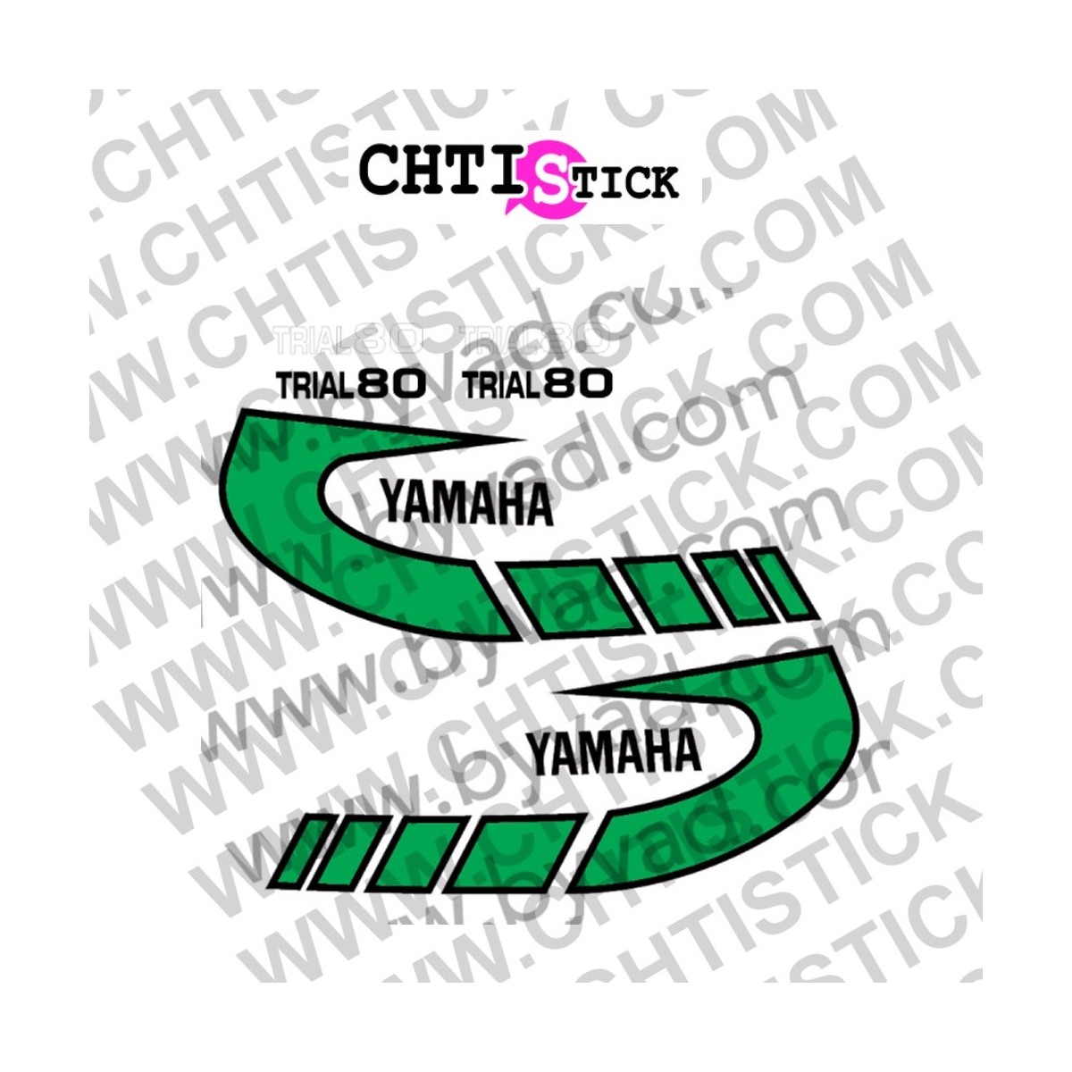 STICKERS YAMAHA TY 80 vert