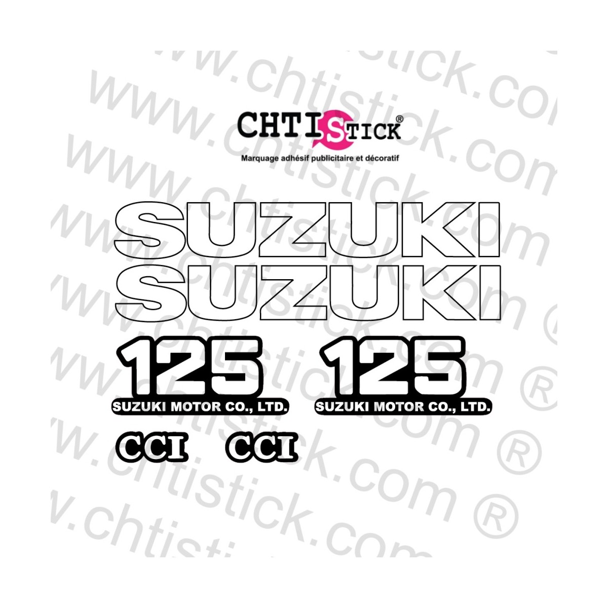Stickers moto Suzuki 125 TS 1977
