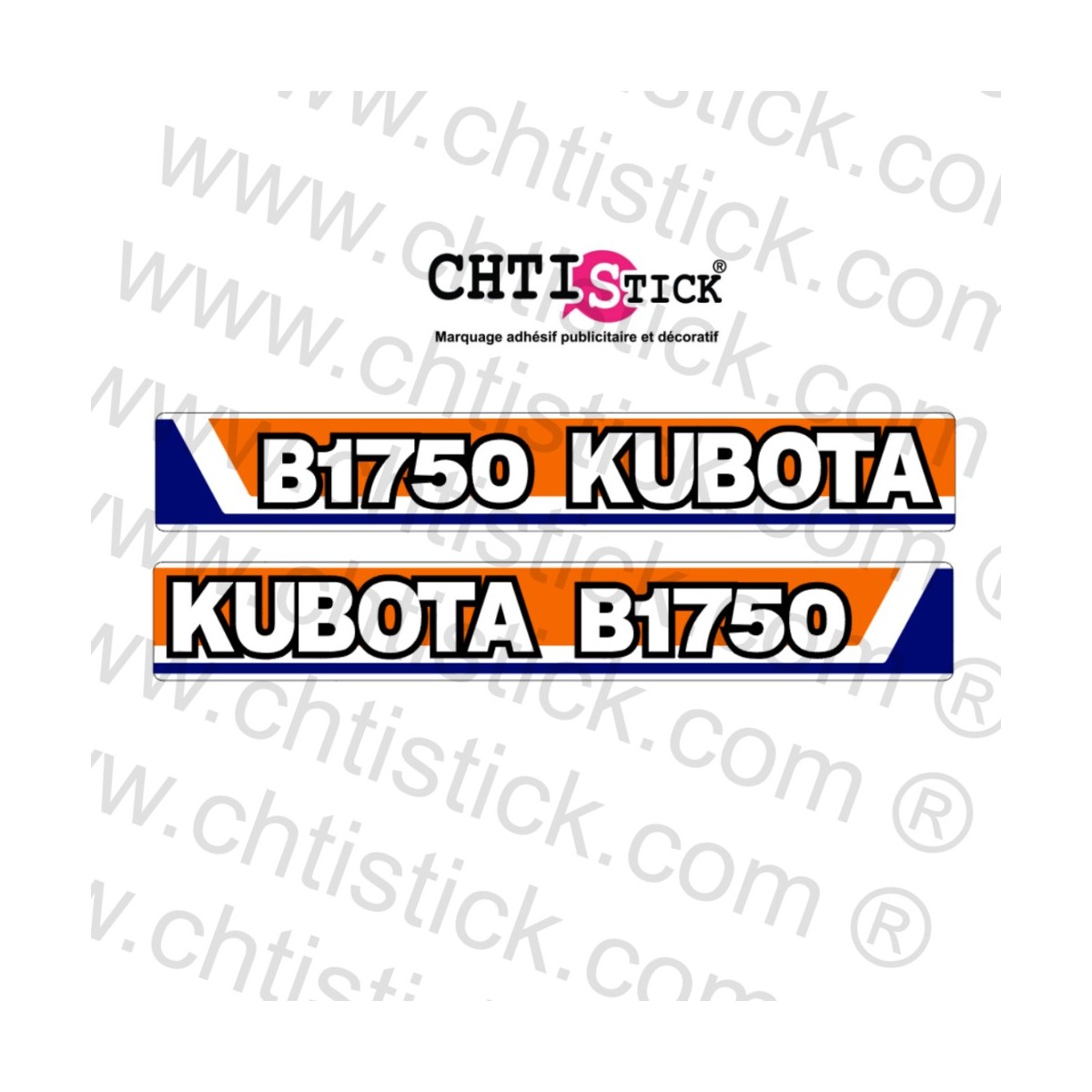 AUTOCOLLANT TACTEUR KUBOTA B1750